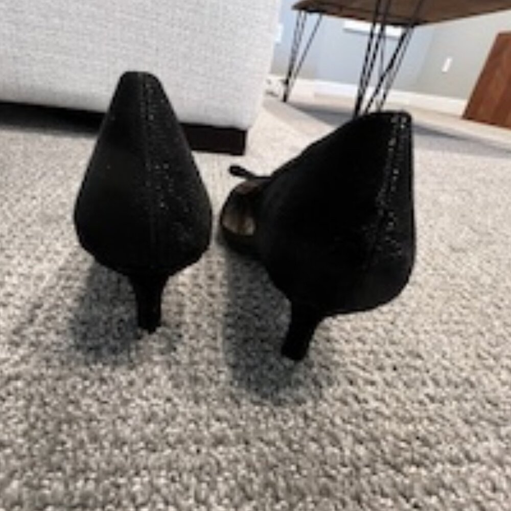 NWOT J. Renee "Brisa" Black Mesh Glitter Dress Pump in Size 8 - Picture 8 of 9